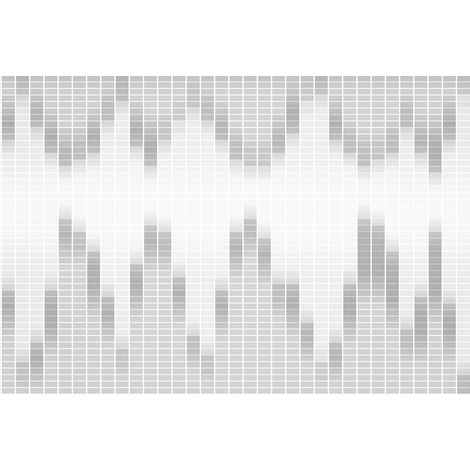 Papier peint panoramique chambre ado égalisateur musique | Tapisserie panoramique grise & blanche | Papier peint panoramique 3D original - 270 x 400 cm (4 pièces) (1/4)