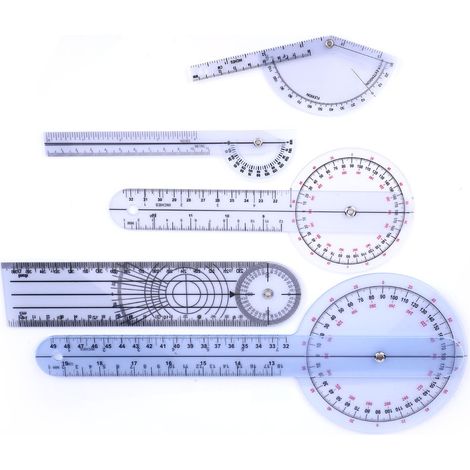 5 Stück 6/8/10 Zoll 360-Grad-Grad-Medizinlineal für Spinalangiometer (2er-Set) (1/5)