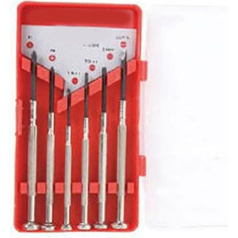 Set mit 6 Mini-Schraubendrehern aus rutschfester Eisenlegierung für Uhrenreparaturen, mit beweglichem Gelenk, für Uhrenwartung und kleine Schrauben (1/5)
