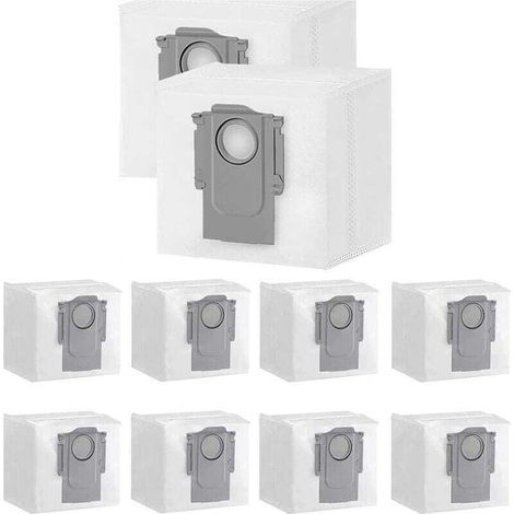 Lot de 10 sacs à poussière pour Xiaomi Roborock S7 Max Ultra / S7 Pro Ultra / Q7+ / Q7 Max+ / Q5+ Station d\\\\'aspiration robot aspirateur 3 l grande capacité Sac de rechange jetable,Filtre Bross (1/4)