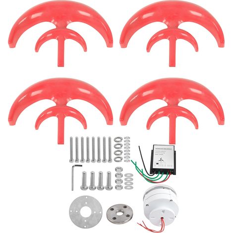Éolienne 4 pales lanterne axe vertical générateur 1200W 12V kit production électrique équipement domestique (1/5)