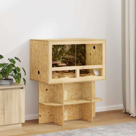 Braune Terrarium-Unterlage 80 x 50 x 50 cm OSB (1/5)