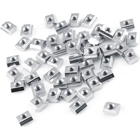 Écrou coulissant en acier au carbone nickelé pour accessoires de profilés en aluminium (EU20 M4) (1/5)