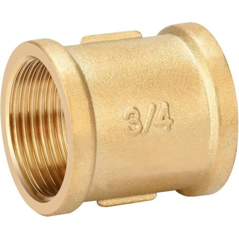 Manchon en Laiton 3/4 Pouce   Raccord Fileté Femelle pour Système de Chauffage et Eau Potable