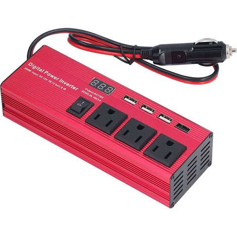 Convertisseur 300W 12V CC vers 110V CA Onde Sinusoïdale Modifiée pour Voiture Camping-car Maison (1/5)