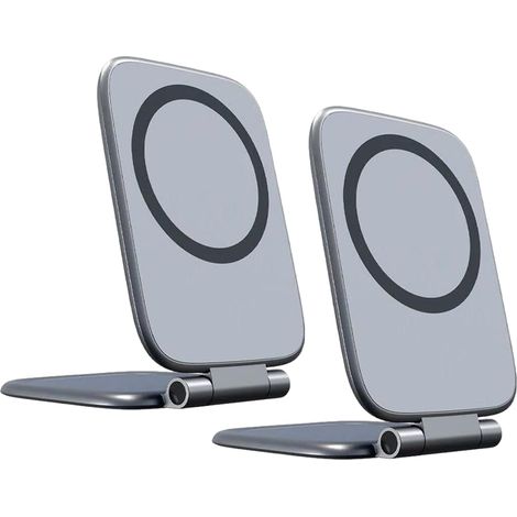 Porte-Téléphone Magnétique Pour Voiture 2 Pièces Support Magnétique pour Smartphone,Porte-Téléphone Pliant Pour Véhicule - Pour Voiture SUV Camion Voyage Affaires Conduite Ordinateur Portable Salle (1/5)