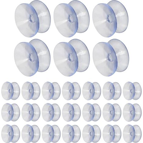 Ventouses en caoutchouc transparent antidérapant double face 20 mm, (1/5)