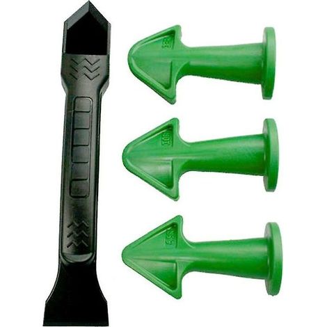 Enleve Joint Silicone, Lisseur Joint Silicone Outils de Calfeutrage, Outil D'étanchéité Kit Coulis Lissage Grattoir Rretrait Scellant Extracteur de Calfeutre Finition Applicateur (4 Pièces) (1/5)