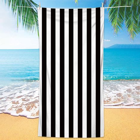 Serviette De Plage - Microfibre - Imprimé Ciel Fleur - 150 x 75 cm - Absorbante Rapide Séchage - Pour Plage Pique-Nique Sport - 1 Pièce (1/3)