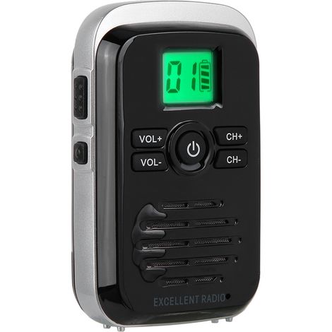 Talkie-walkie sans fil Q3 FM ABS Mini 400-470 MHz étanche ultra-mince, radio bidirectionnelle (noir) (1/5)