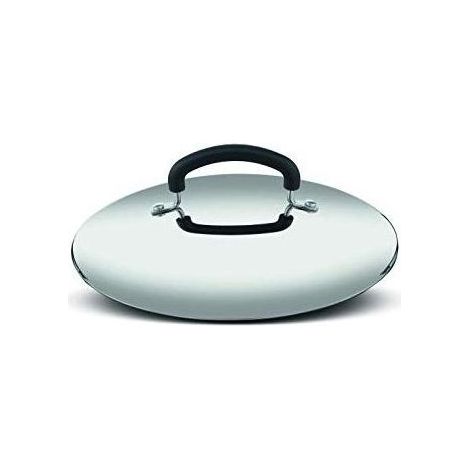 Lagostina 010717060122 Pratica Coperchio per Pentole Acciaio Inox 18-10 Manico in Silicone 22 cm colore Inox