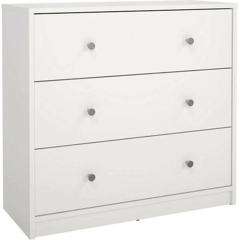 Cassettiera Alert, 3 Cassetti, Apertura Scorrevole, 30.1x72.4x68.3h cm Bianco