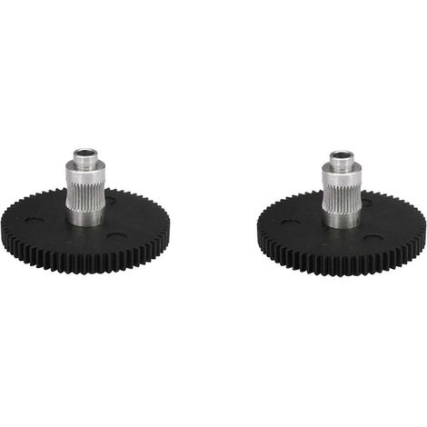 2x für Artillery Sidewinder X1 Extruderzahnrad mit 66 Zähnen aus Edelstahl und Kunststoff für Aero Extruder Zuführzahnrad()