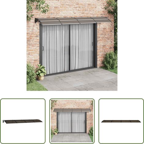 Polycarbonat - Türvordach Schwarz 350 x 100 cm Polycarbonat (1/5)