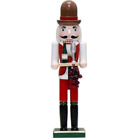 Casse-noisettes en bois représentant un vigneron, marionnette traditionnelle de Noël, figurine décorative pour la maison (1/4)