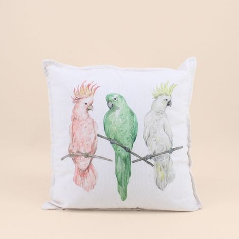 Coussin imprimé perroquet 40cm (1/5)