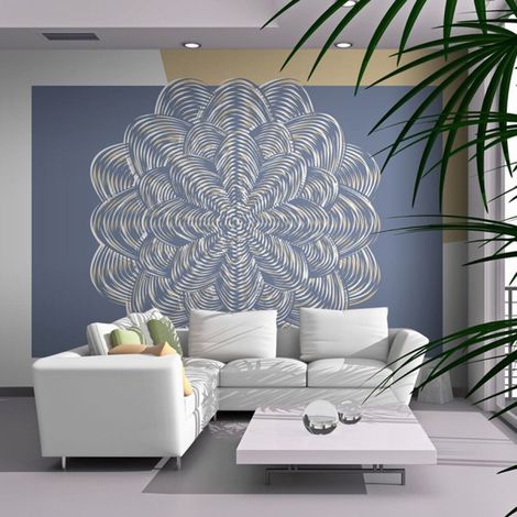 Papier Peint "Ornement Blanc" 154 x 200 cm (1/2)