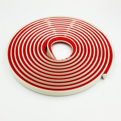Moldura flexible de 5 metros, tiras de sellado autoadhesivas, para esquinas de bañeras, inodoros, encimeras, zócalos, bordes de pisos y azulejos, 25 mm, color blanco. (1/5)