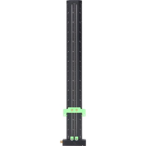 Règle de traçage en T en alliage d'aluminium, équerre multifonction portable pour bois, avec stylo, pour dessin technique et construction, vert, mesures impériales (1/5)