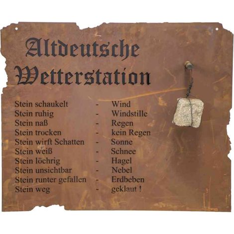Altdeutsche Wetterstation Vitange Thermometer Wetteranzeige Deko Wohnen Haushalt