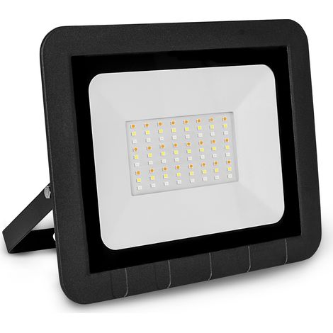 Proyector led aluminio negro matel rgb ip65 50w (1/2)