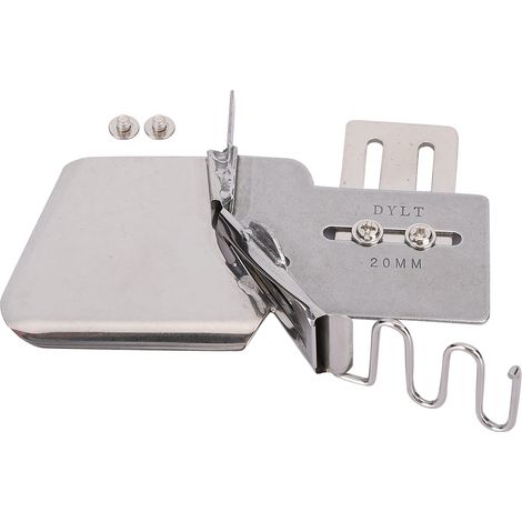 Pliateur 4 plis pour ourlet, accessoire industriel, ruban de fixation, machine à coudre point noué à commande numérique, 20mm (1/5)