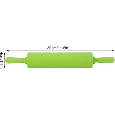 Rouleau à pâtisserie, rouleau à pâtisserie en silicone coloré restaurant outil de roulement de pâte à biscuits de pain fait maison(vert) (1/3)