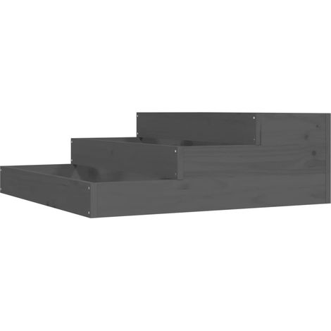 Maison Exclusive - Fioriera Grigia 78x78x27 cm in Legno Massello di Pino