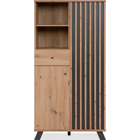 CREDENZA MOD. MEDAN CM 80X40 H. 156 ARTISAN OAK E ANTRACITE (1/5)