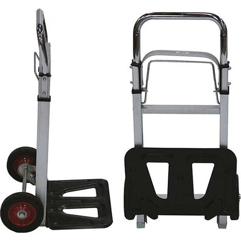 Diable pliant et télescopique - Charge 90kg - Roues en Caoutchouc - AT90