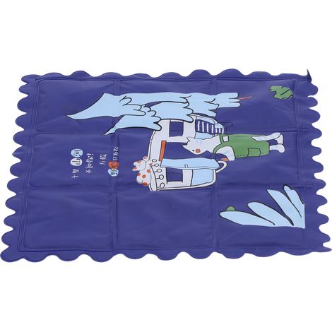 Kühlmatte, sauber und hygienisch, atmungsaktiv, mit Cartoon-Motiv, ideal für Sommer, Zuhause oder Studentenwohnheim, Marineblau (1/5)
