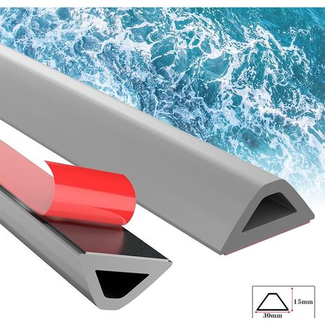 Barrière d'eau auto-adhésive, Grille anti-éclaboussures de douche de 100 cm, adaptée aux sols de douche, séparant les zones humides et sèches. (1/5)