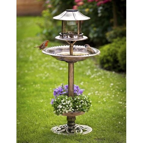 Solar Vogel-Bad 4in1, bronze (1/4)