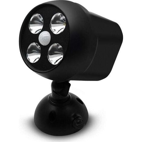 Lampe d'extérieur étanche avec détecteur de mouvement, projecteur LED sans fil, éclairage de sécurité pour escaliers, couloirs, jardins et terrasses. (1/4)