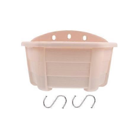 1 ensemble de pots de fleurs semi-circulaires en plastique, porte-fleurs pratique, jardinière suspendue