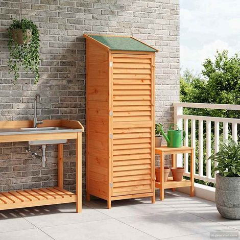 vidaXL Capanno da Giardino Marrone 59 x 56 x 176 cm