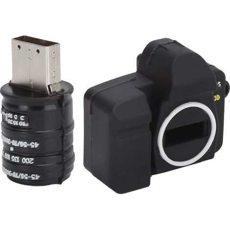 Clé USB 2.0 Appareil Photo Miniature 64GB - Cadeau Créatif Compatible Windows 7/8/10