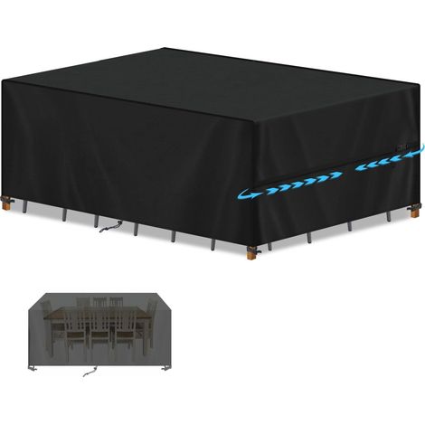 Waterproof Outdoor Garden Furniture Cover Outdoor Garden Table Cover, Anti-UV, 420D Oxford Fabric 220 x 110 x 75 cm (1/5)