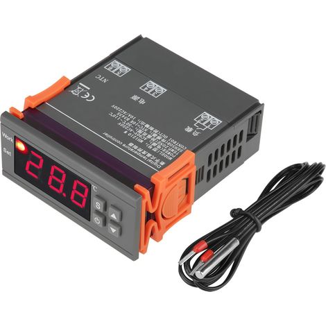 Thermostat numérique MH1210W contrôleur de température AC 110-220V réglage précis chauffage réfrigération sonde NTC incluse (1/5)