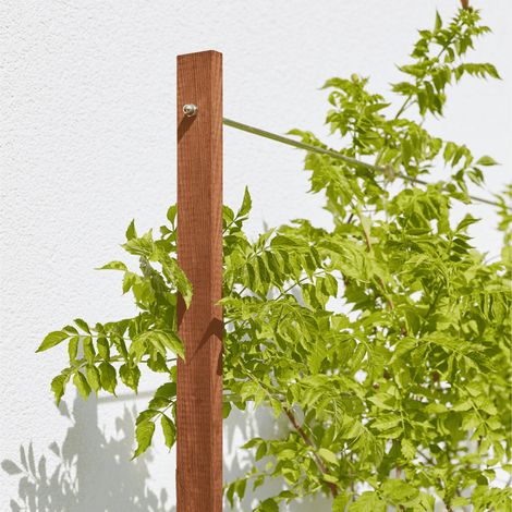 Bac à fleurs en bois avec treillis Lign Z - 100 x 30 x 130 cm