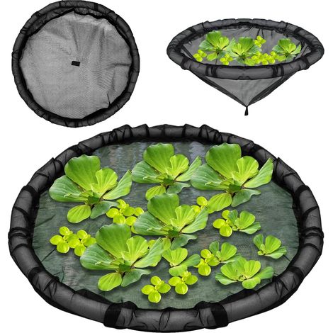 Île flottante de protection pour plantes – panier rond avec filet fin, barrière anti-poissons pour bassin et étang-35cm (1/5)