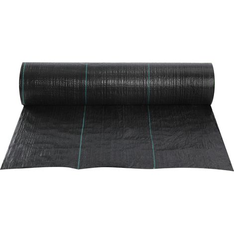 Toiles de Paillage 1m x 91m, Geotextile,de Paillage Bache Geotextile Toile Anti Mauvaises Herbes Tissu Perméable à l'eau, Résiste Rayons UV,Anti Repousse -Bâche Anti Mauvaise Herbe（2.4oz）