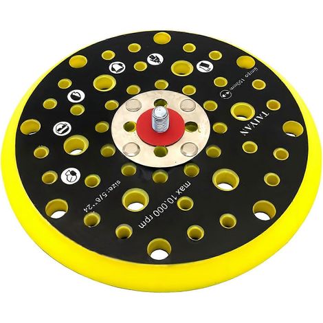 Plateau de ponçage à 52 trous, base de ponçage de 150 mm, disque de ponçage compatible avec les ponceuses Mirka CEROS DEROS à filetage 5/16. (1/5)