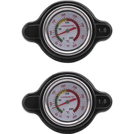 2 bouchons de radiateur haute pression avec manomètre, 1,8 bar, 25,6 psi (1/5)