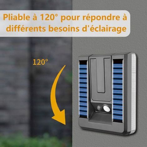 Lampe Solaire - Détecteur De Mouvement - 32 Led 20 W - Ip X45 - 3 Modes Éclairage - Pour Jardin Garage Extérieur - 1 Pièce (1/4)