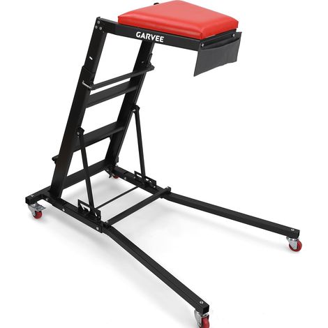 Topside Werkstatt-Kriecher höhenverstellbar klappbar 180 kg Tragkraft 4 Rollen gepolstert für Auto Reparatur & Wartung