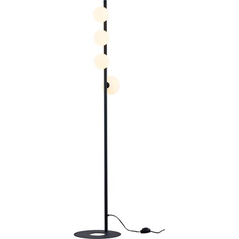 Lampada da terra moderna nera vetro bianco 4xG9 TAIDA Jupiter (1/3)