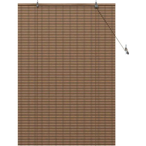 Store de Fenêtre,Store vénitien Géométrique Marron 100 x 160 cm Bambou CFW2305495 (1/5)