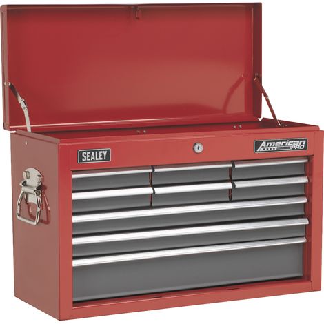 Sealey AP22509BB American PRO® Topchest 9 Drawer - Red/Grey