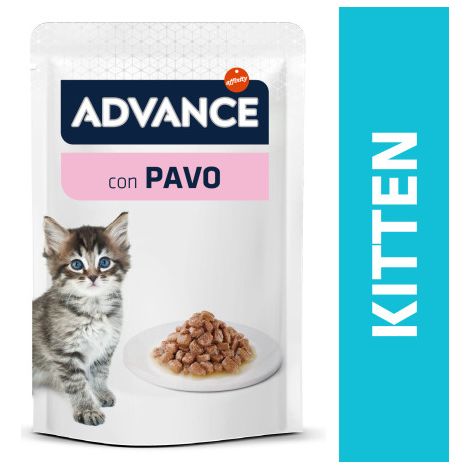 Advance Bocaditos en Salsa para Gatitos con Pavo - Alimento Húmedo para Gatitos (2-12 meses)